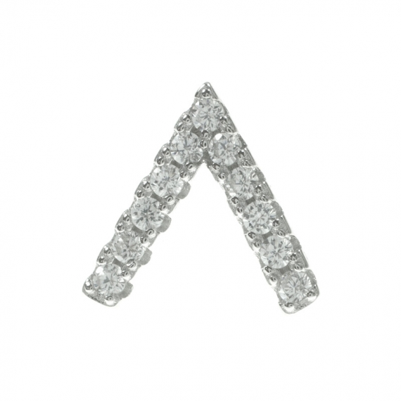 Pendientes V invertida Plata de Ley 2