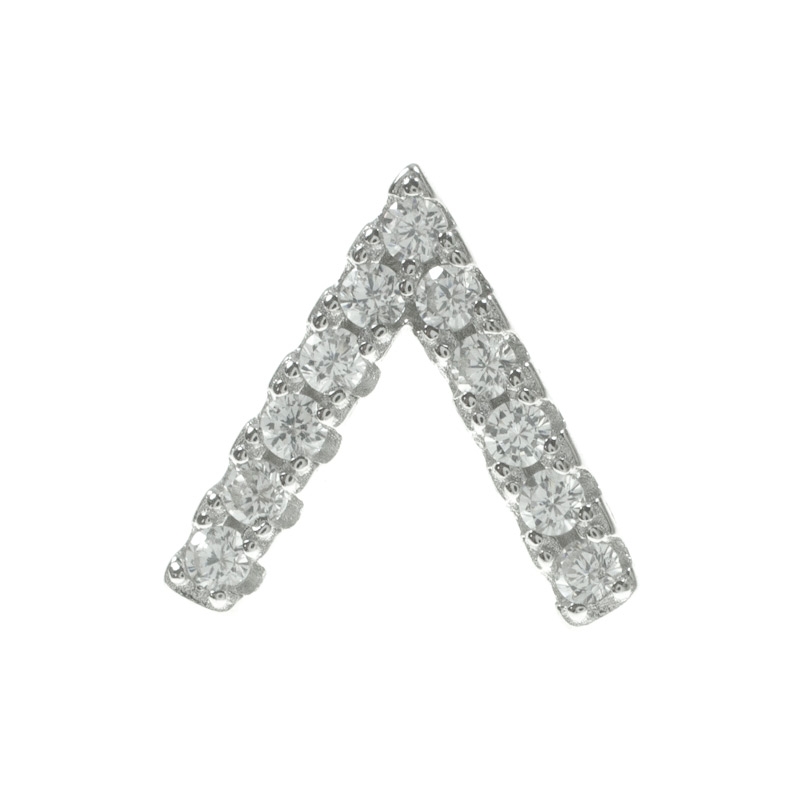 Pendientes V invertida Plata de Ley