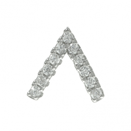 Pendientes V invertida Plata de Ley