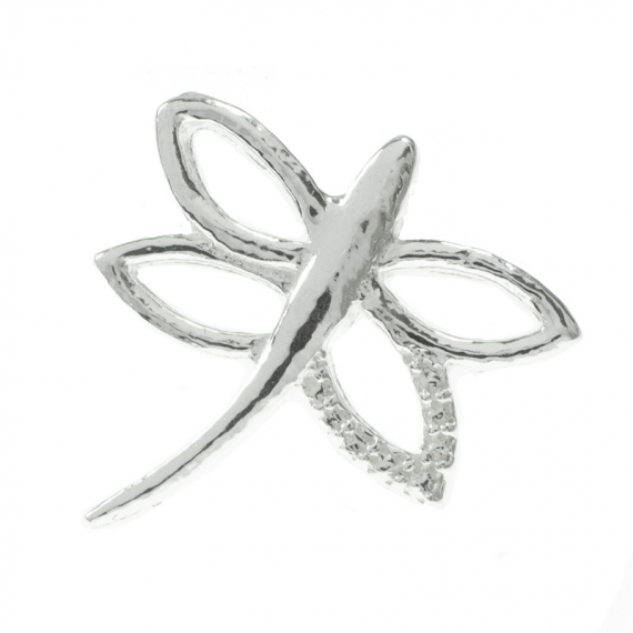 Pendientes libélula labrada Plata de Ley 2