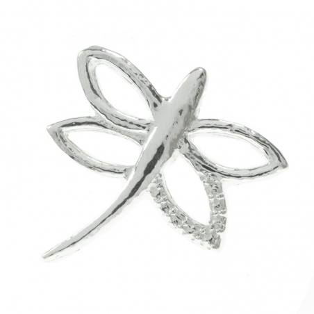 Pendientes libélula labrada Plata de Ley