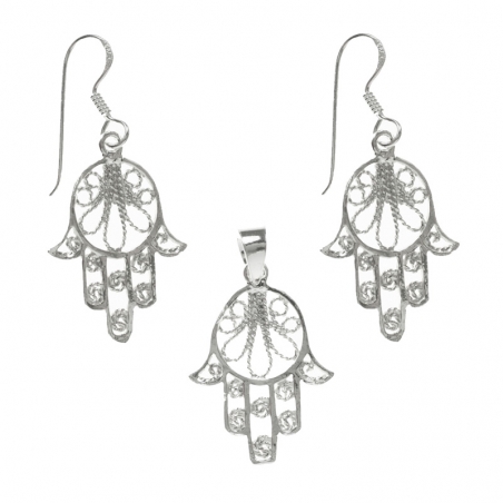 Conjunto mano de Fátima Plata de Ley