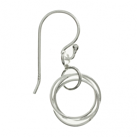 Pendientes círculos de la amistad Plata de Ley