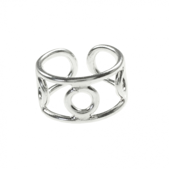 Ear cuff círculos Plata de Ley 2