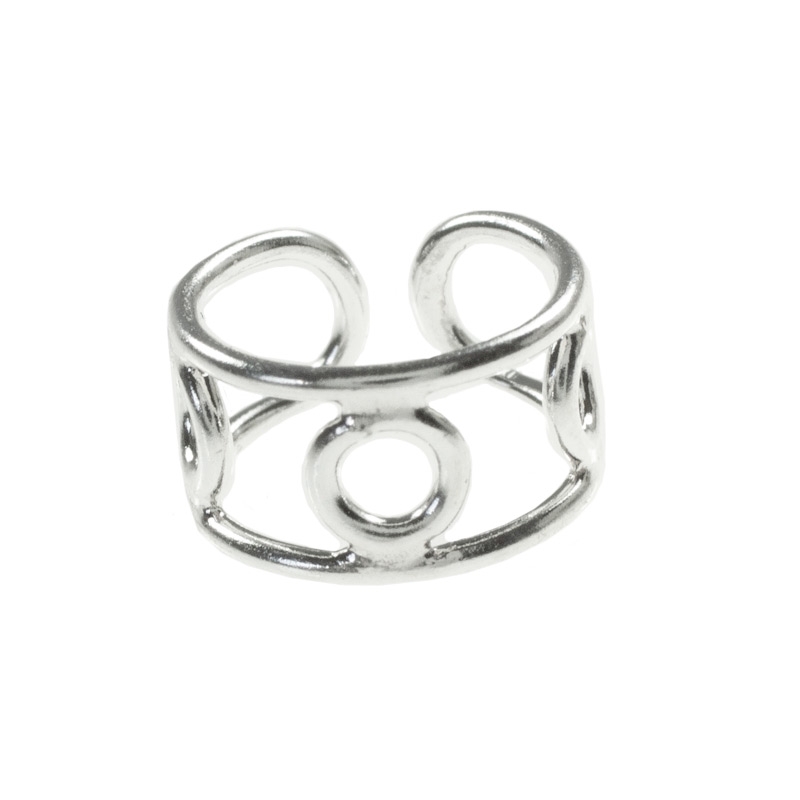 Ear cuff círculos Plata de Ley