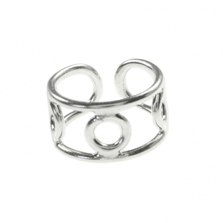 Ear cuff círculos Plata de Ley