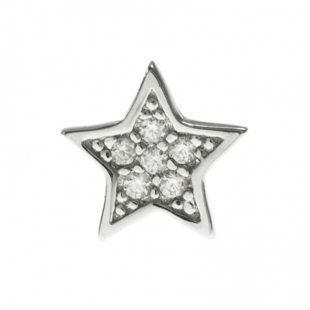 Pendientes asimétricos luna y estrella de circonitas