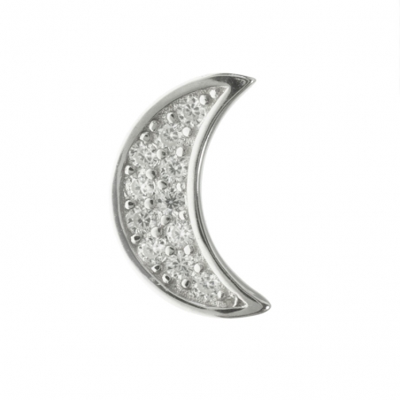 Pendientes asimétricos luna y estrella de circonitas