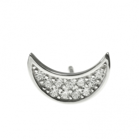 Pendientes asimétricos luna y estrella de circonitas