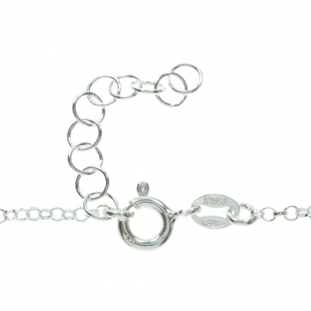 Pulsera con estrellas y lunas colgantes Plata de Ley