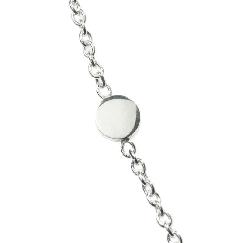 Collar ajustable 5 círculos Plata de Ley