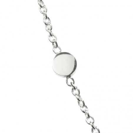 Collar ajustable 5 círculos Plata de Ley