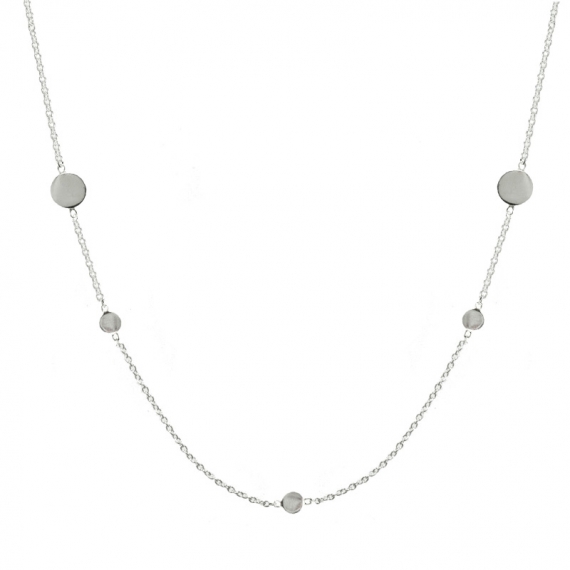 Collar ajustable 5 círculos Plata de Ley