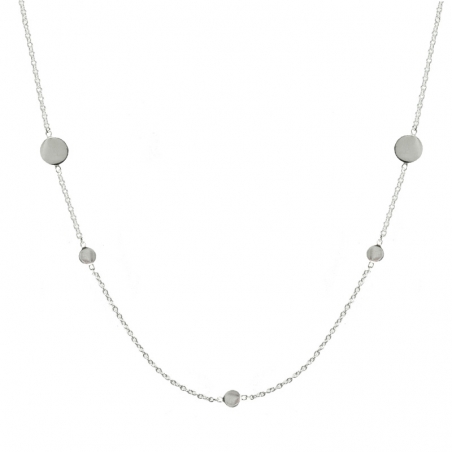 Collar ajustable 5 círculos Plata de Ley