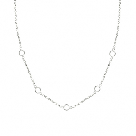 Collar ajustable 5 anillas Plata de Ley