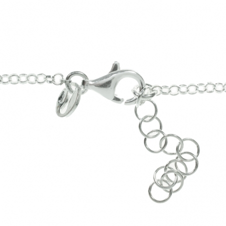 Collar con lunas y Swarovski Plata de Ley