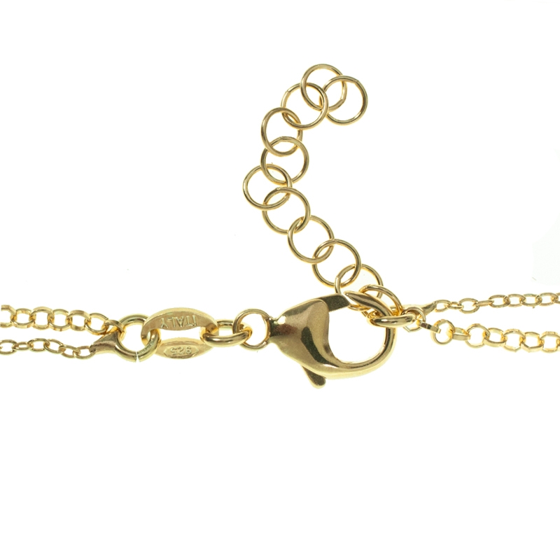 Collar doble con Swarovski Plata de Ley