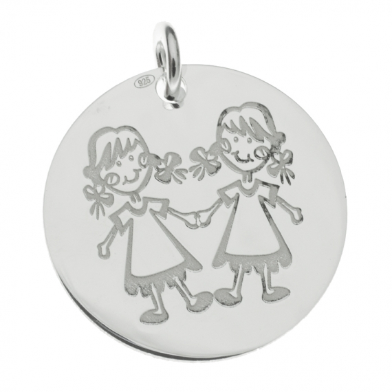 Colgante Plata de Ley lisa niña niña