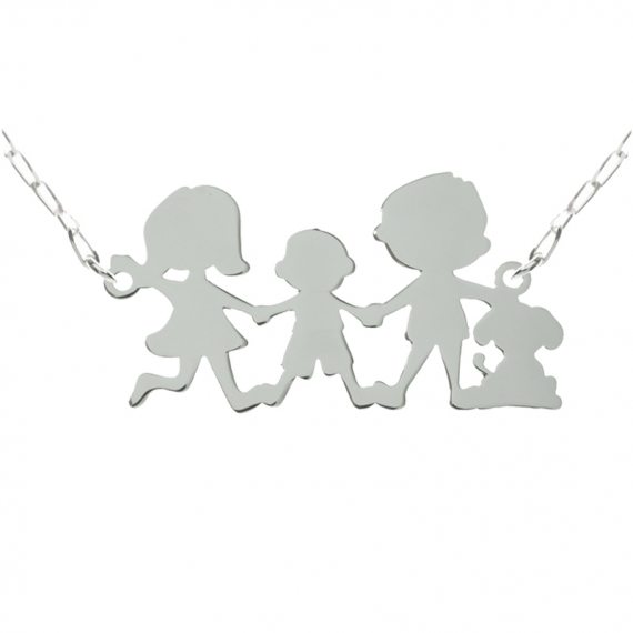 Collar Familia niño Plata de Ley 2