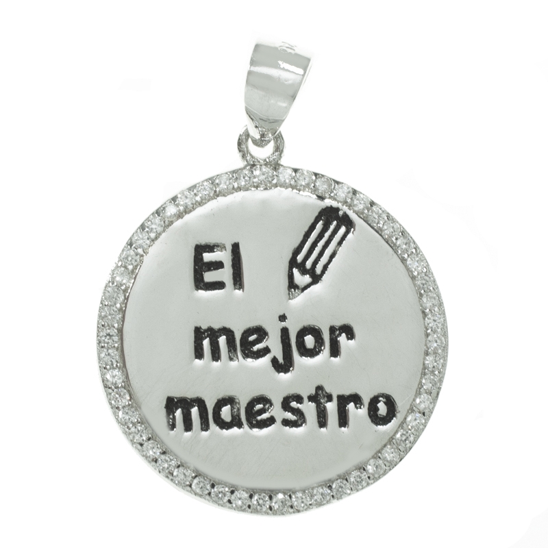 Collar para maestro Plata de Ley