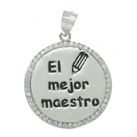 Collar para maestro Plata de Ley