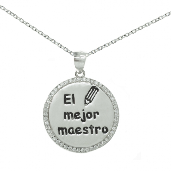 Collar para maestro Plata de Ley