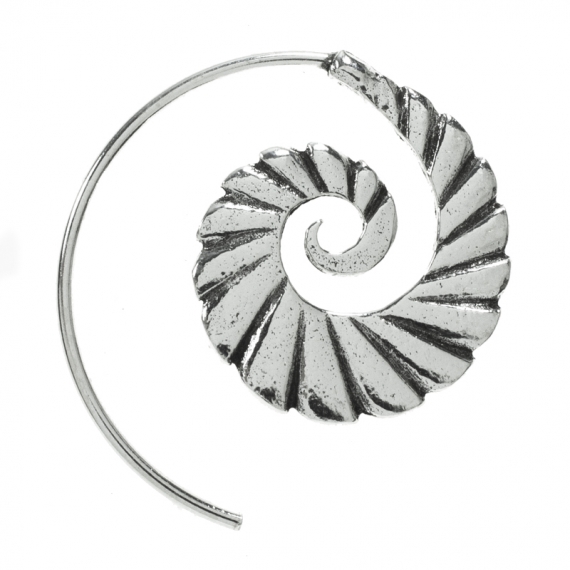 Pendientes espiral étnicos Plata de Ley 2