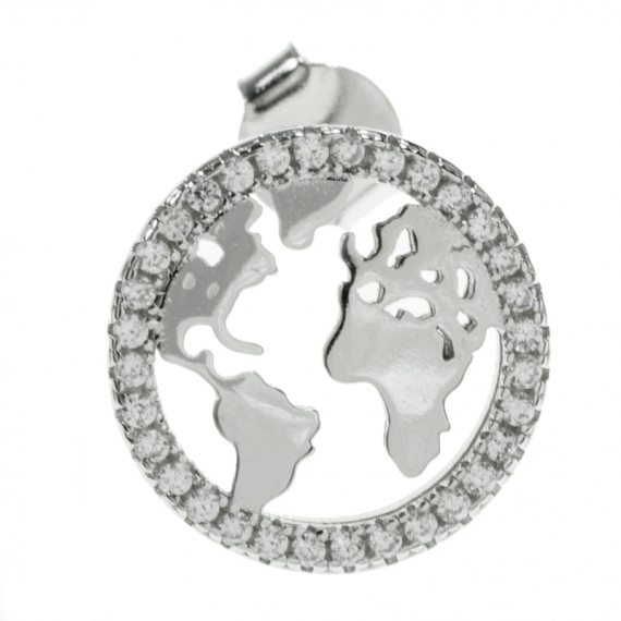 Pendientes Plata de Ley Mundo con circonitas 2