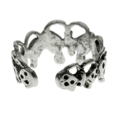 Anillo ajustable mariposas Plata de Ley 925