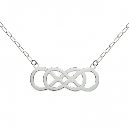 Collar doble infinito Plata de Ley