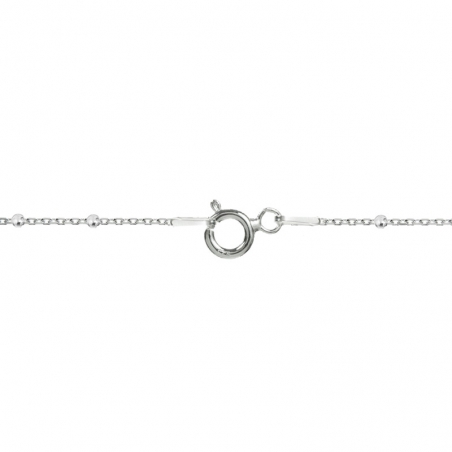 Conjunto cadena de bolitas Plata de Ley