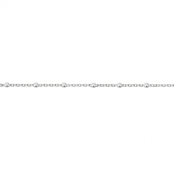 Conjunto cadena de bolitas Plata de Ley