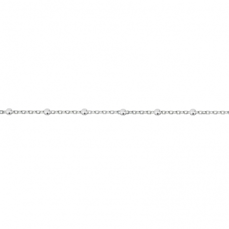 Conjunto cadena de bolitas Plata de Ley