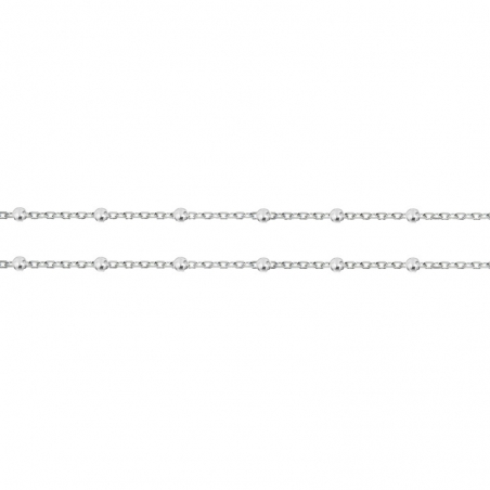 Pulsera doble cadena de bolitas