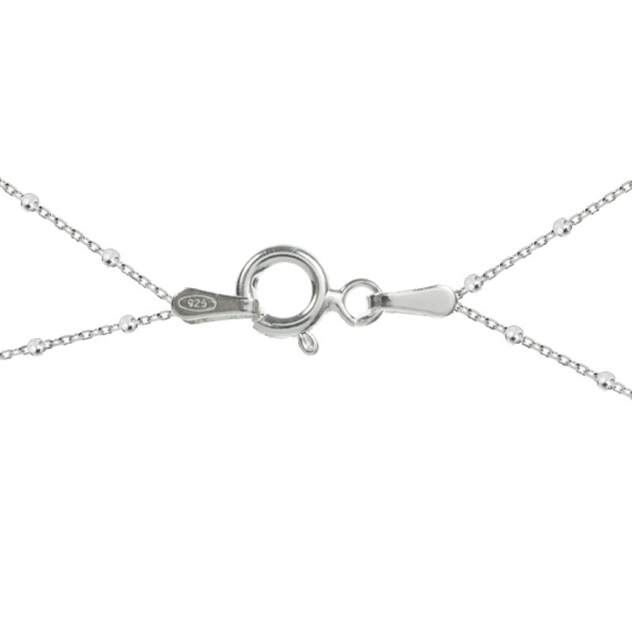 Collar doble cadena de bolitas Plata de Ley 2