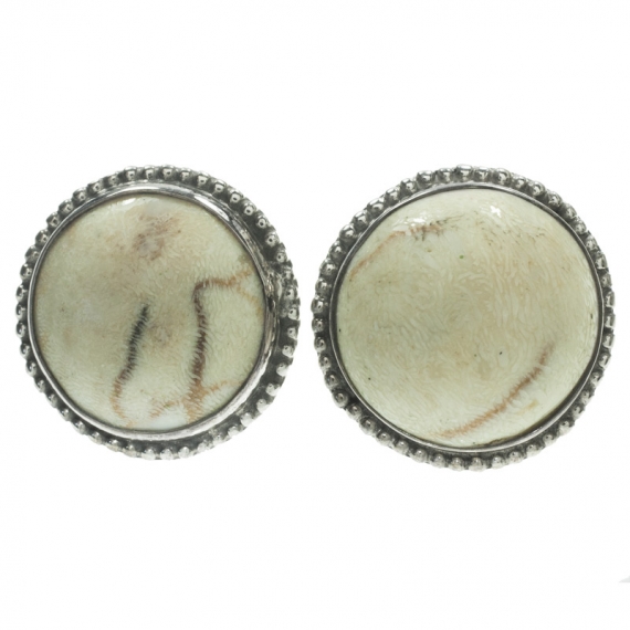 Pendientes Hueso Plata de Ley