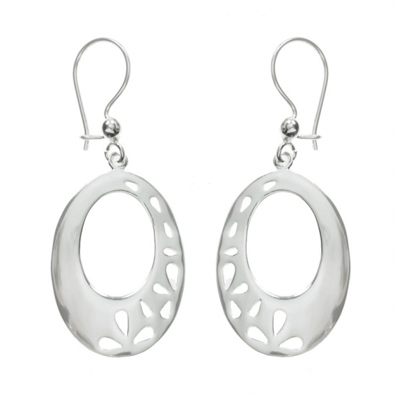 Pendientes flor calada Plata de Ley