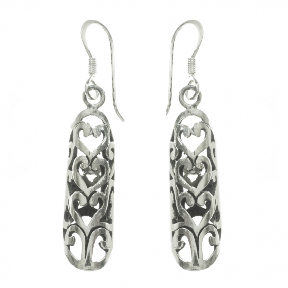 Pendientes oxidados Plata de Ley