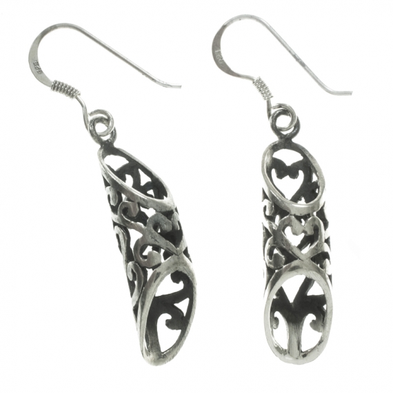 Pendientes oxidados Plata de Ley 2