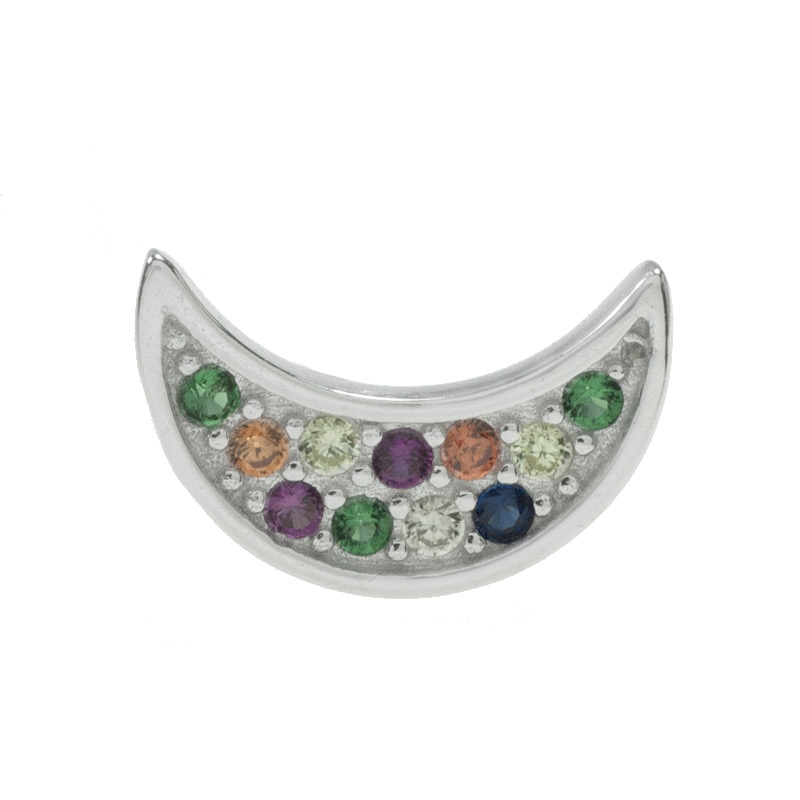 Pendientes luna color Plata de Ley