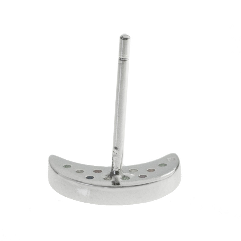 Pendientes luna color Plata de Ley