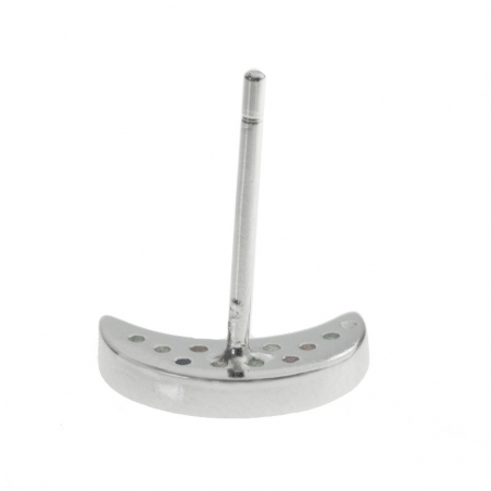 Pendientes luna color Plata de Ley