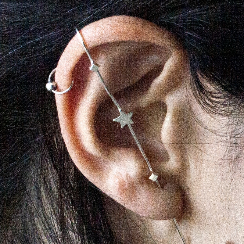 Pendientes bastón Plata de Ley