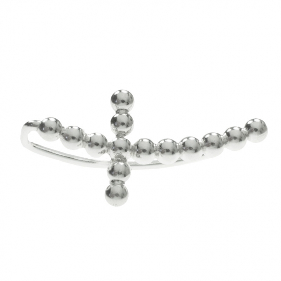 Climbers cruz de bolitas Plata de Ley 2