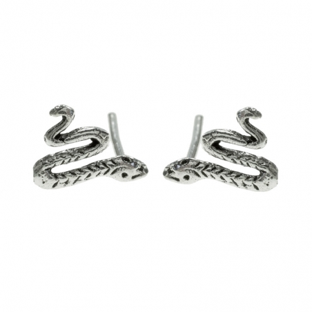Pendientes mini serpiente Plata de Ley