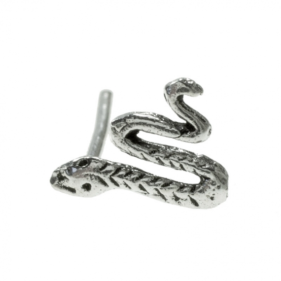 Pendientes mini serpiente Plata de Ley 2