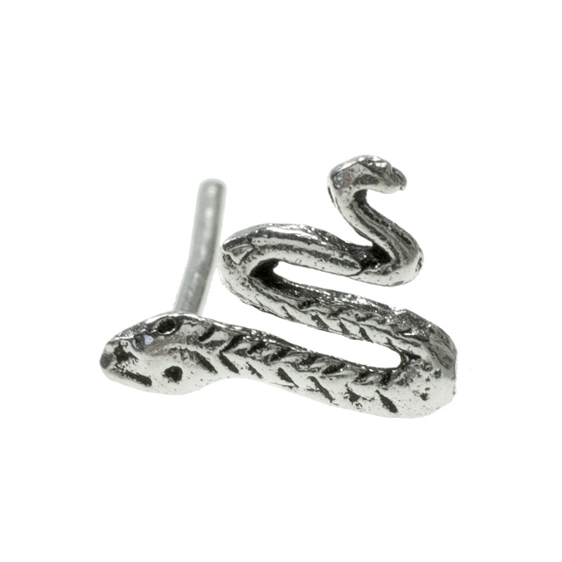 Pendientes mini serpiente Plata de Ley