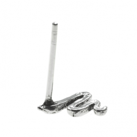 Pendientes mini serpiente Plata de Ley