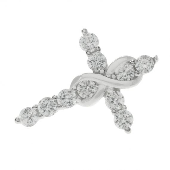 Pendientes cruz infinito Plata de Ley 2