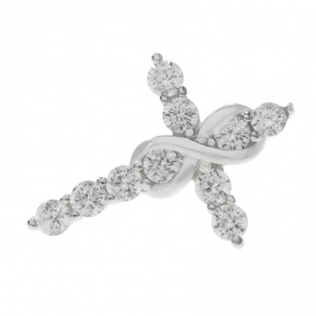 Pendientes cruz infinito Plata de Ley